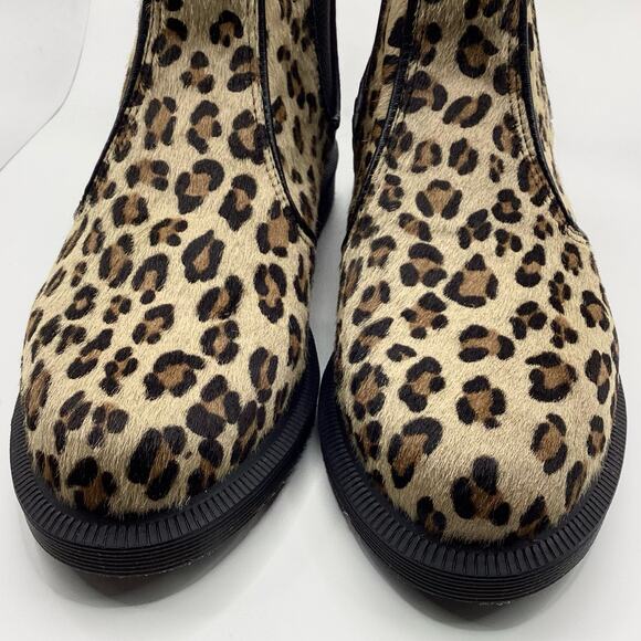 Doc Martens Flora Leopard Calf Hair Kensington Chelsea Boot US 6 $140 NEW - Picture 6 of 12